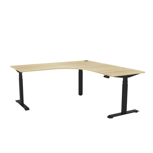 What is the best layout for an L-shaped desk?