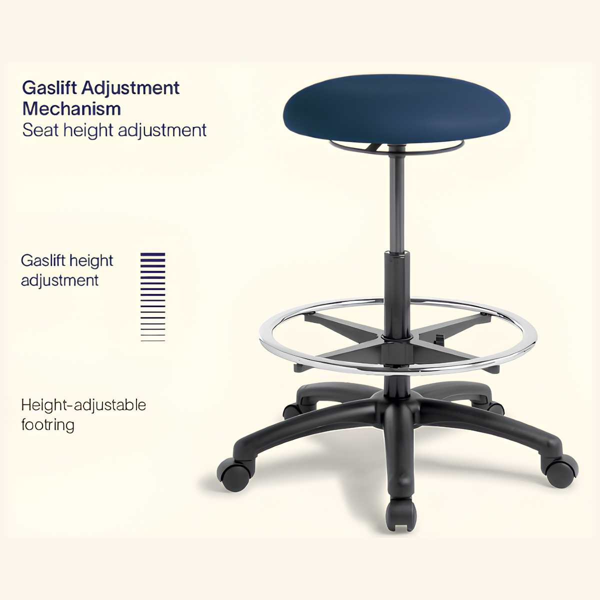 Button HighLift Stool Vinyl