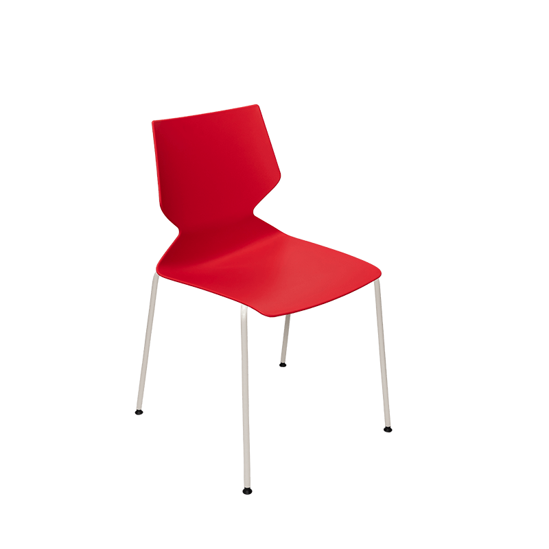 Konfurb Fly 4 Leg white with red shells Uno Furniture NZ