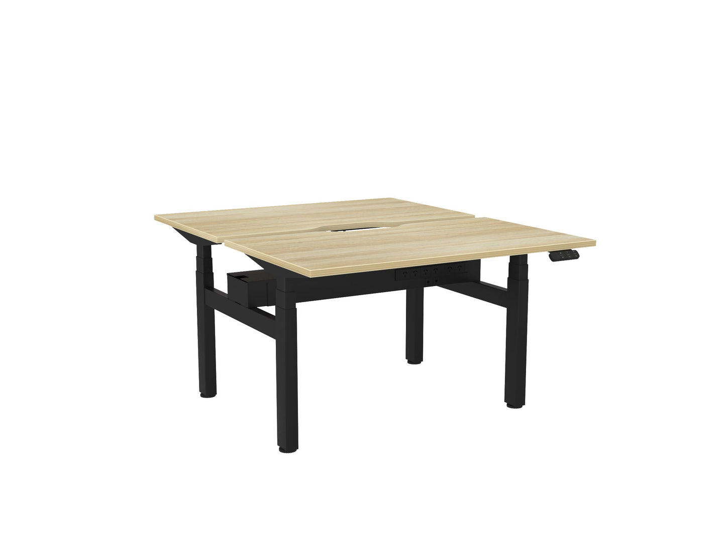 Haven Electric Double Sided Desk - Scallop Desktops