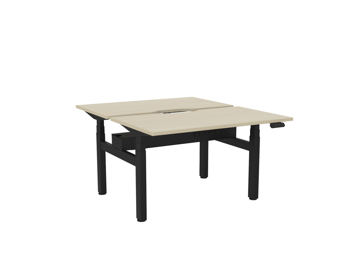 Haven Electric Double Sided Desk - Scallop Desktops