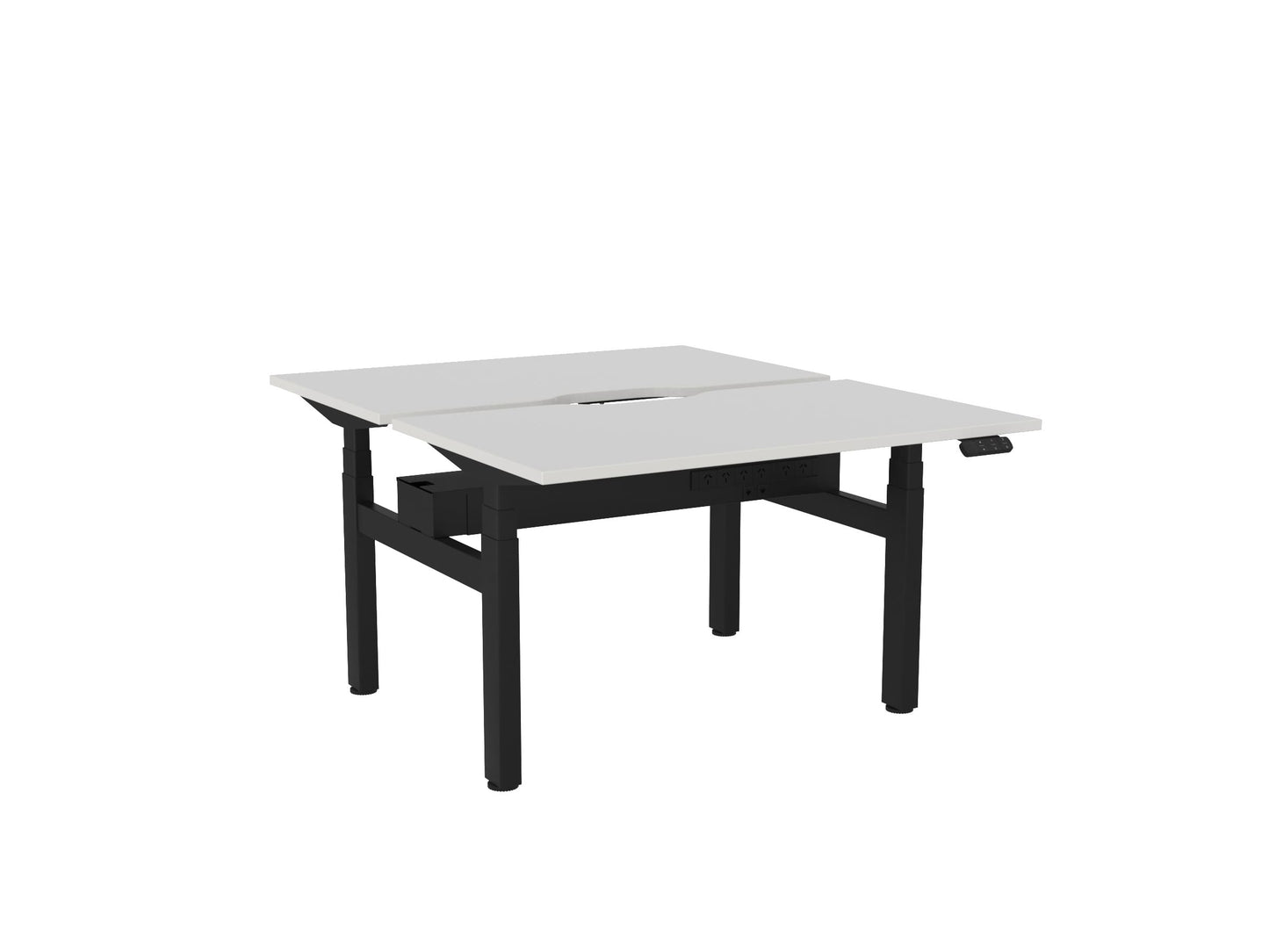 Haven Electric Double Sided Desk - Scallop Desktops