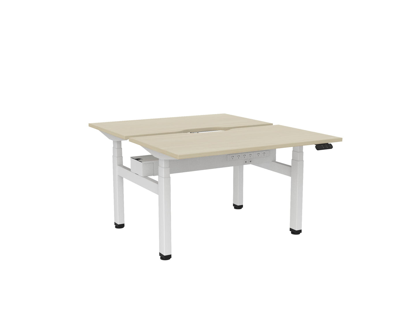 Haven Electric Double Sided Desk - Scallop Desktops