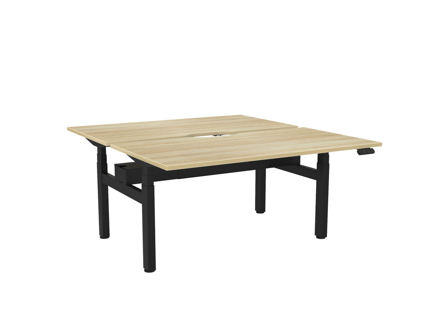 Haven Electric Double Sided Desk - Scallop Desktops