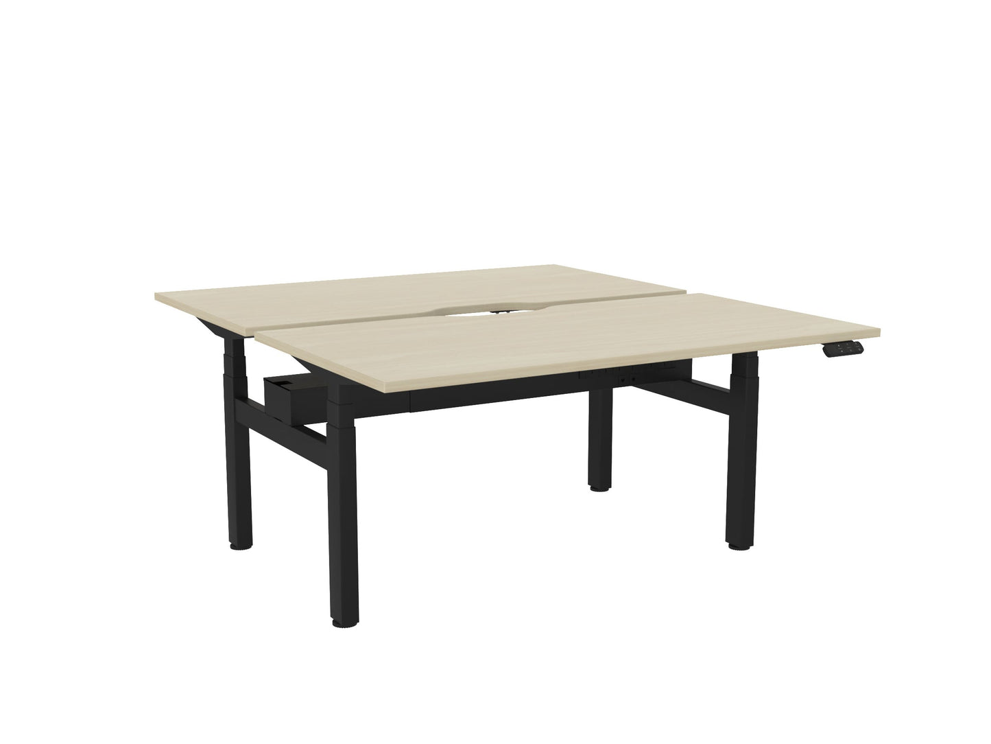Haven Electric Double Sided Desk - Scallop Desktops