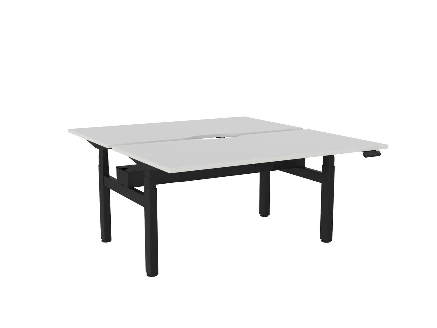 Haven Electric Double Sided Desk - Scallop Desktops