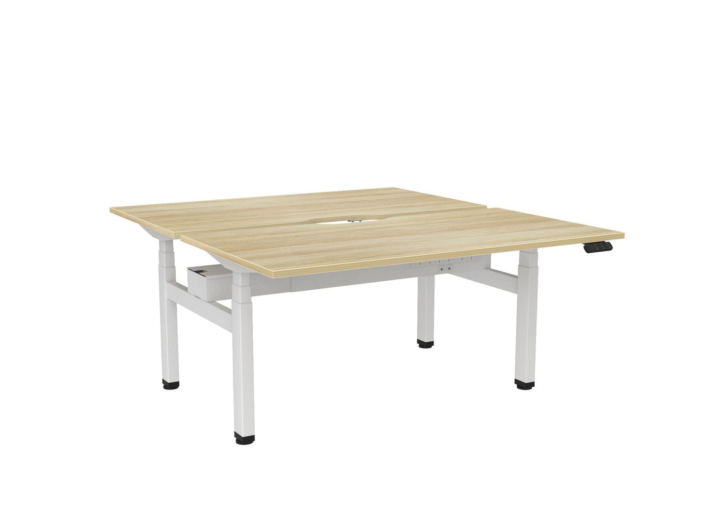 Haven Electric Double Sided Desk - Scallop Desktops