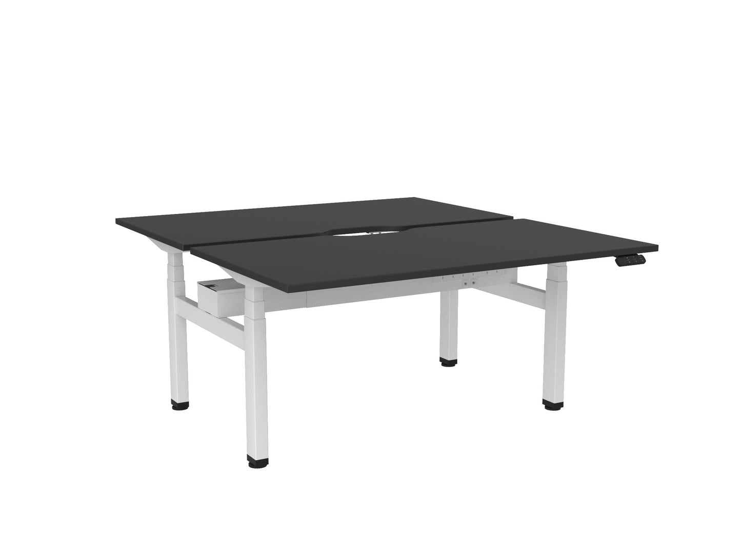 Haven Electric Double Sided Desk - Scallop Desktops