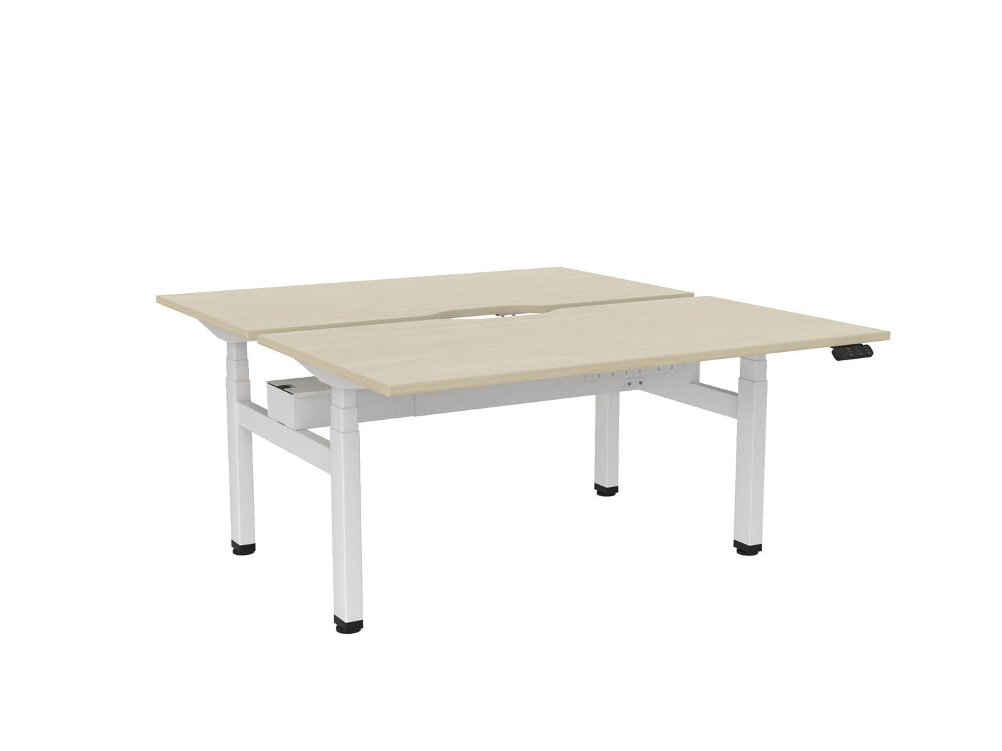 Haven Electric Double Sided Desk - Scallop Desktops
