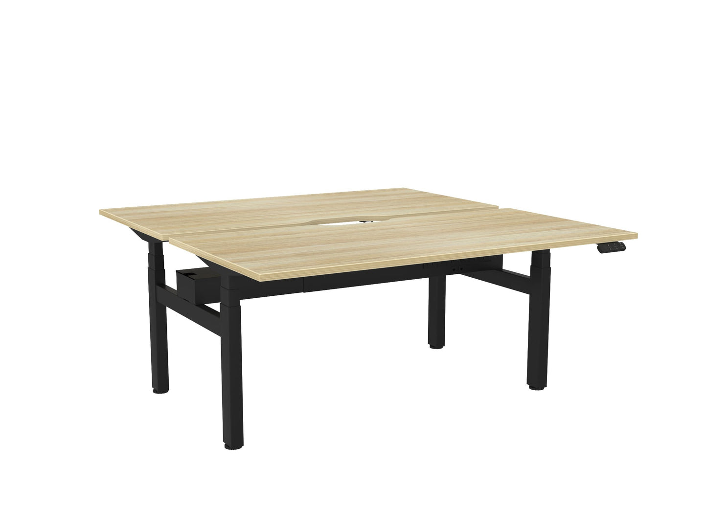 Haven Electric Double Sided Desk - Scallop Desktops