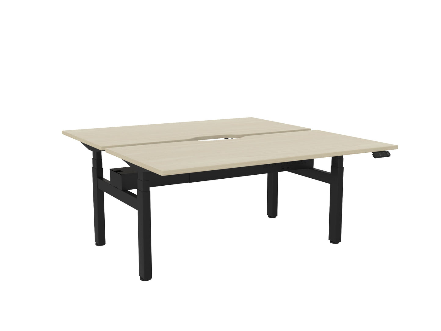 Haven Electric Double Sided Desk - Scallop Desktops