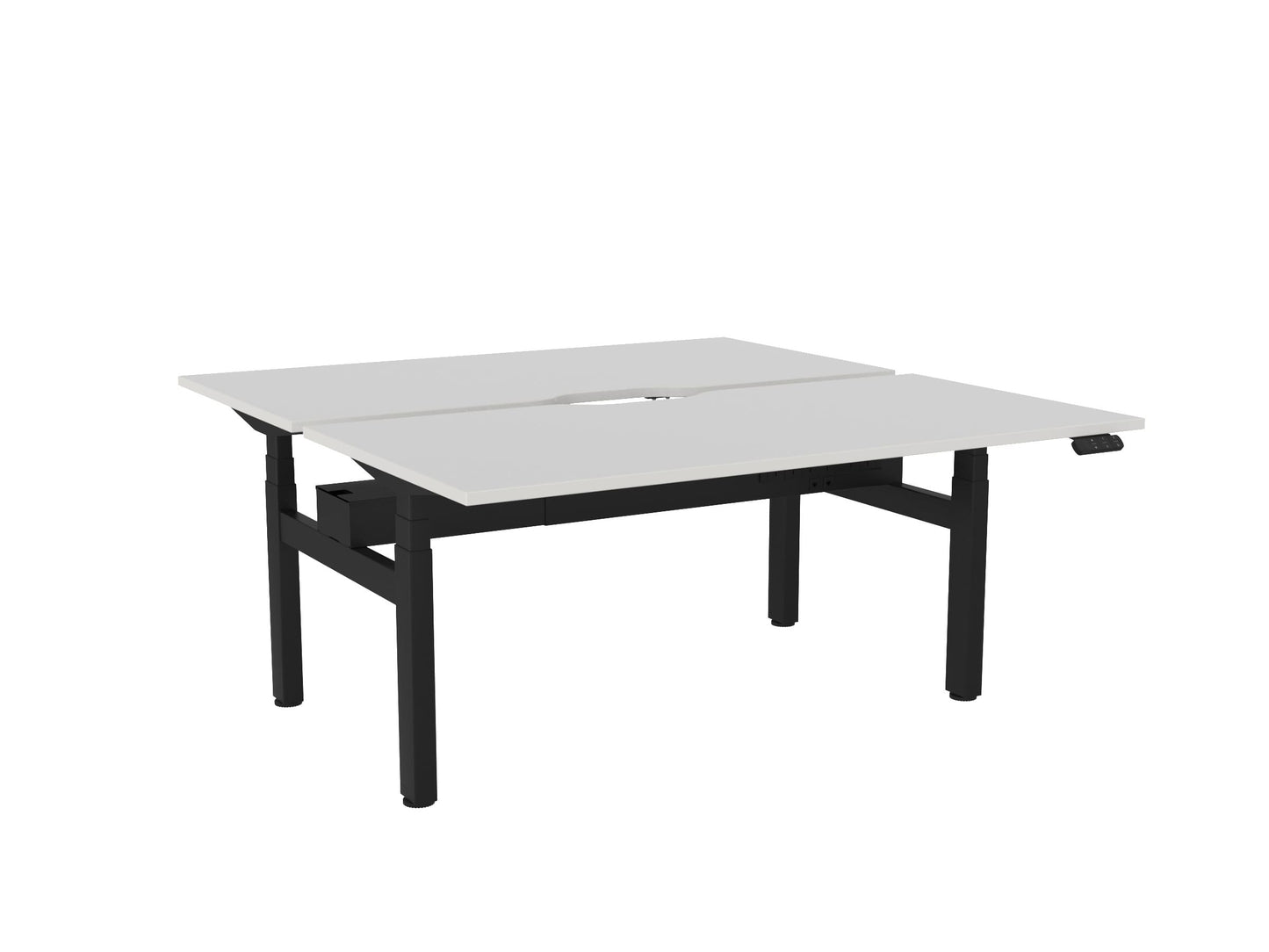 Haven Electric Double Sided Desk - Scallop Desktops