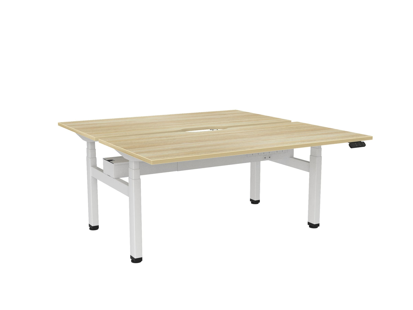 Haven Electric Double Sided Desk - Scallop Desktops
