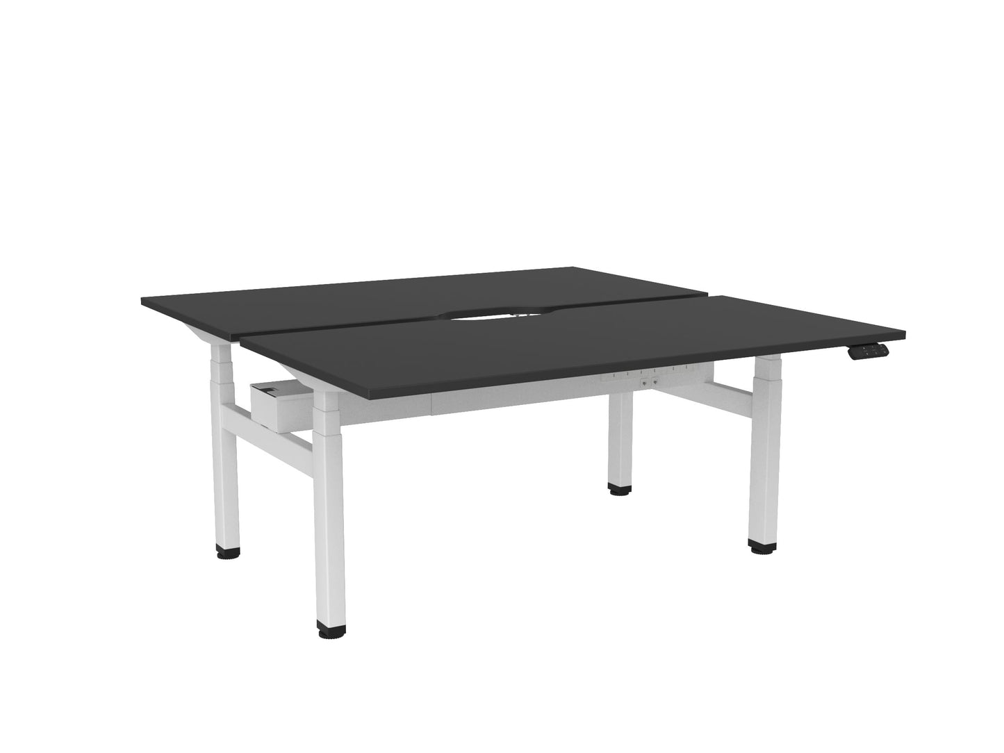 Haven Electric Double Sided Desk - Scallop Desktops