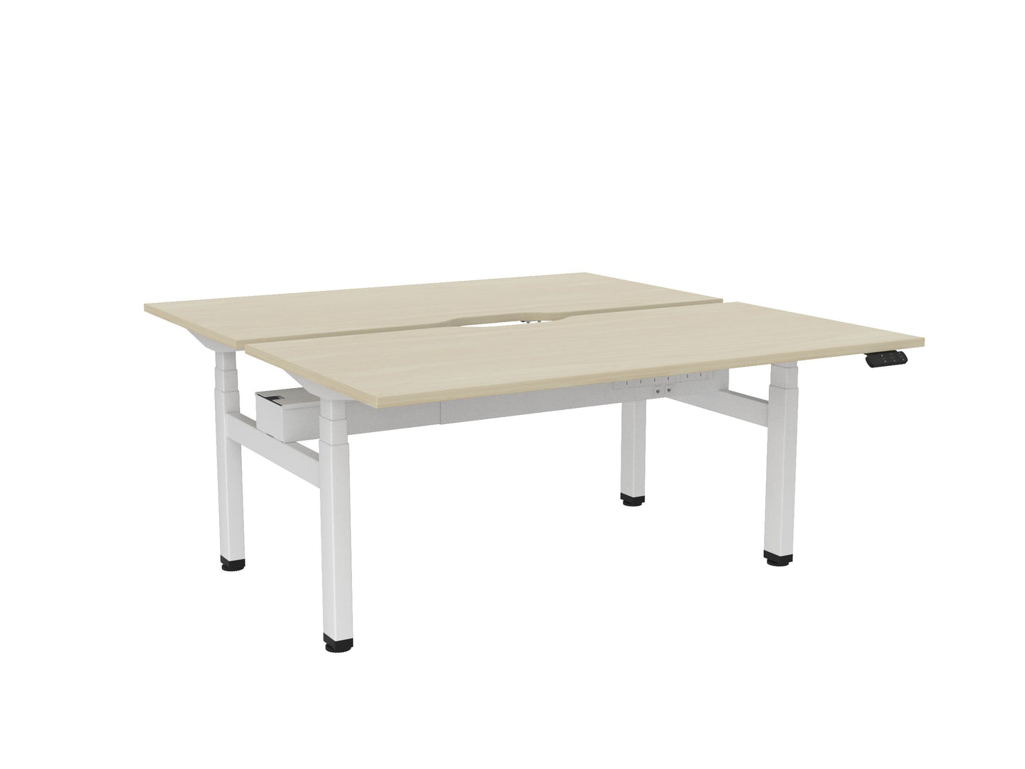 Haven Electric Double Sided Desk - Scallop Desktops