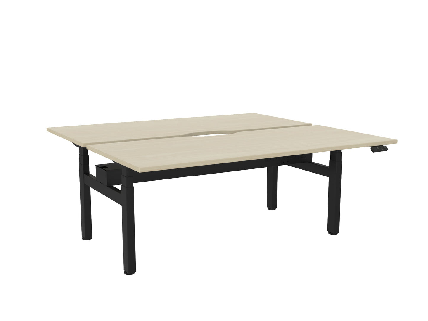 Haven Electric Double Sided Desk - Scallop Desktops