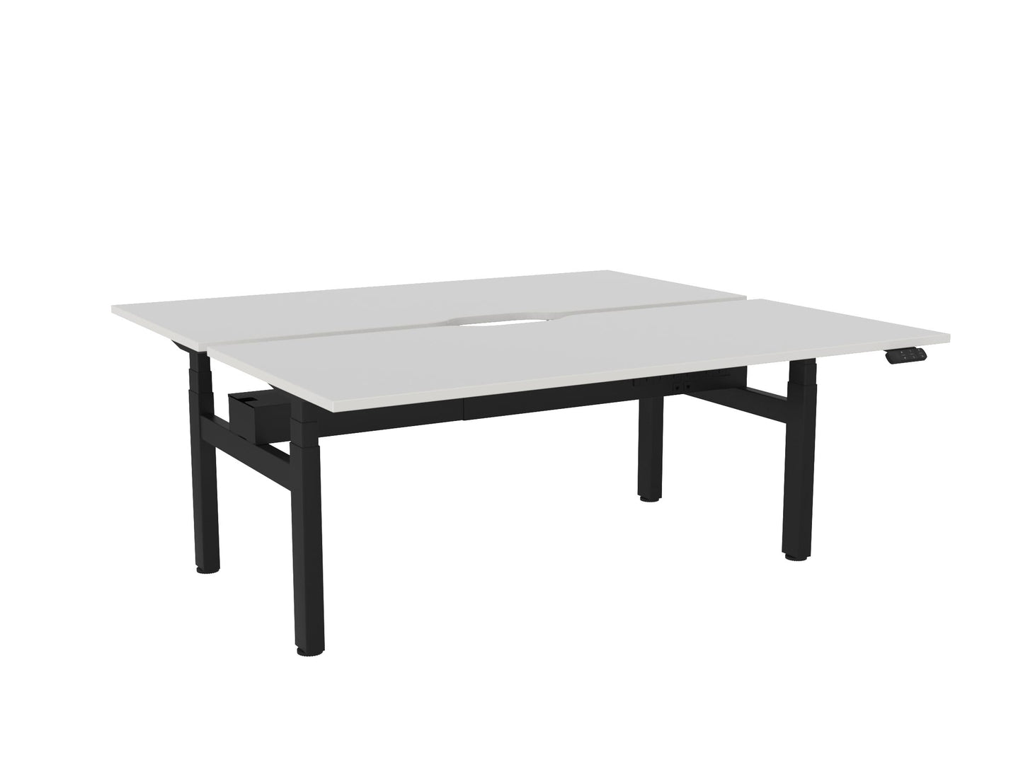 Haven Electric Double Sided Desk - Scallop Desktops