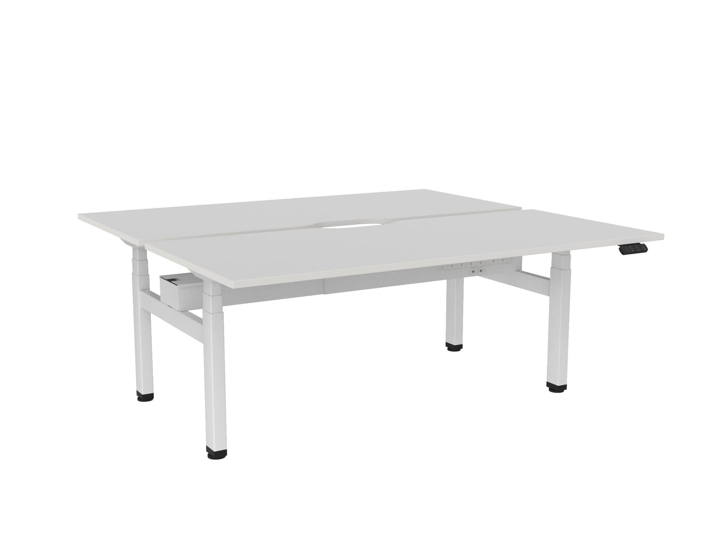 Haven Electric Double Sided Desk - Scallop Desktops