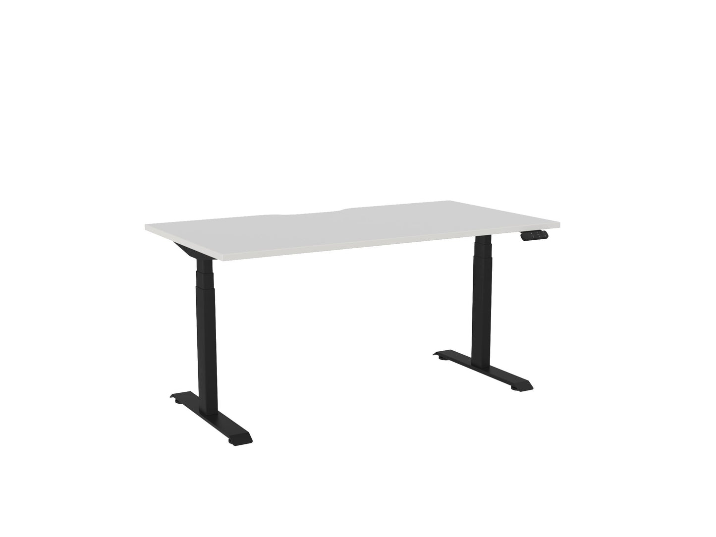 Haven Electric Single Sided Desk - Scallop Desktop