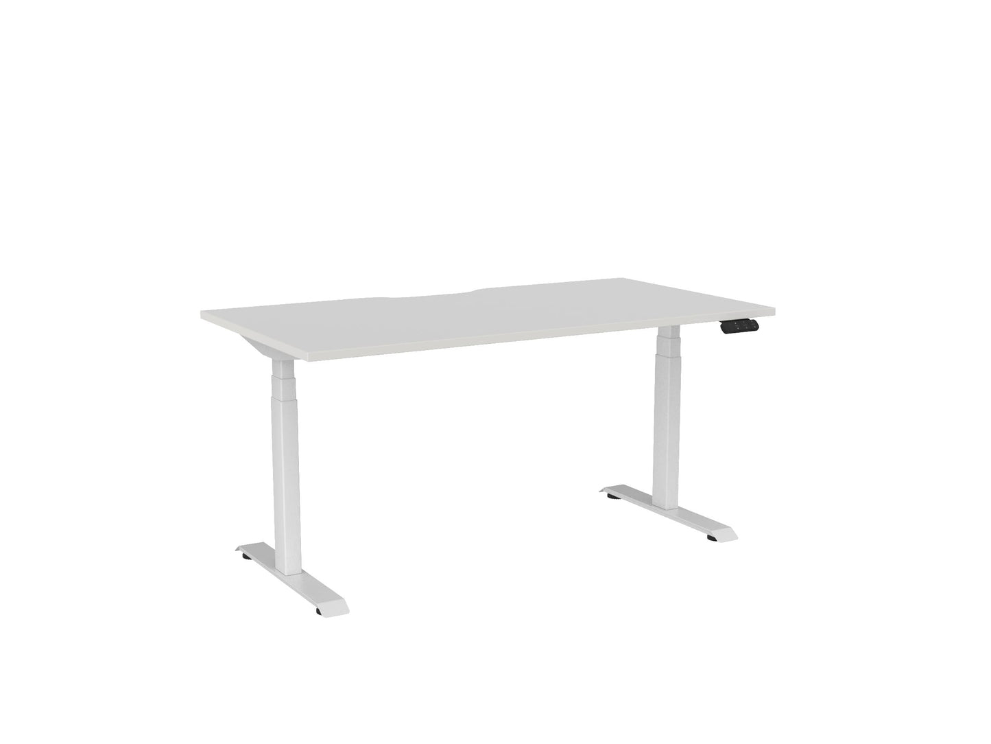 Haven Electric Single Sided Desk - Scallop Desktop