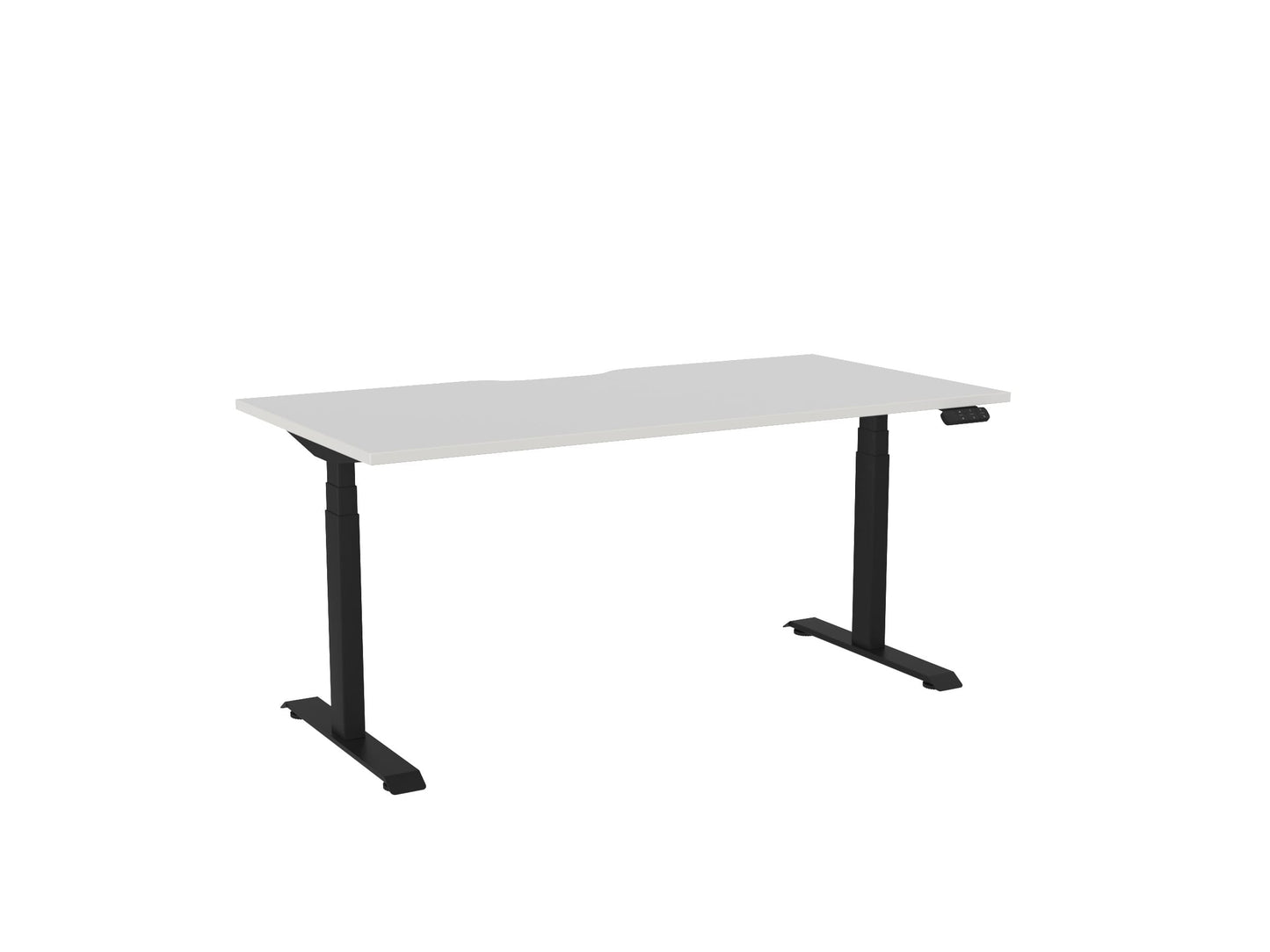 Haven Electric Single Sided Desk - Scallop Desktop