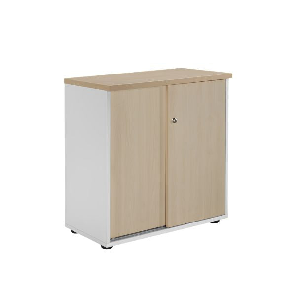 Ultimo Desk & Storage Combos English Oak Closed Metal Leg