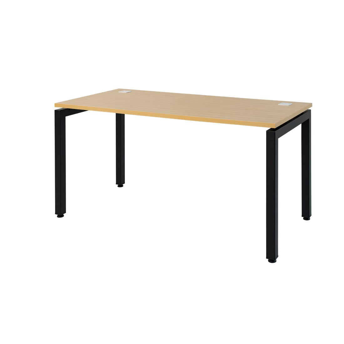 ultimo standard metal leg office desk maple top black frame