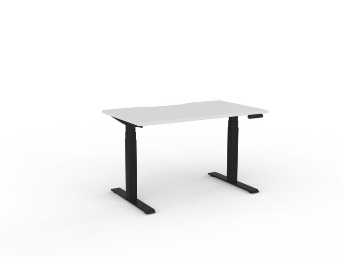 Velocity Electric 3-Column Individual Desk - Scallop