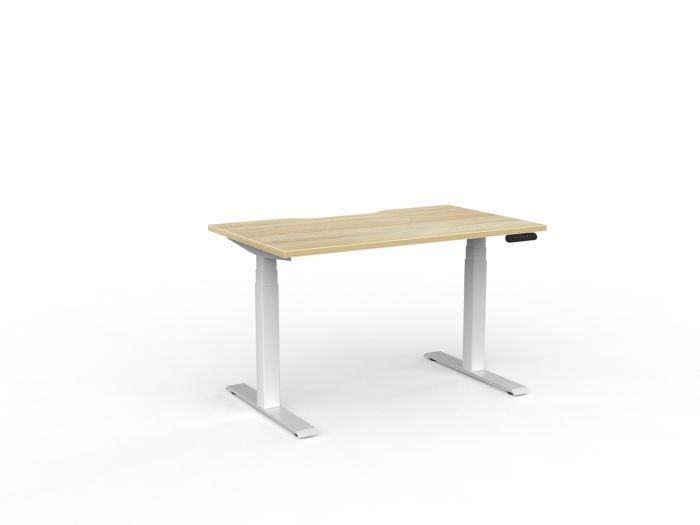 Velocity Electric 3-Column Individual Desk - Scallop