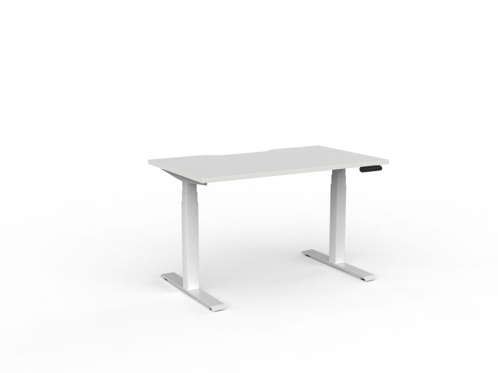 Velocity Electric 3-Column Individual Desk - Scallop