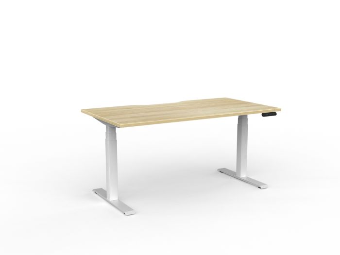 Velocity Electric 3-Column Individual Desk - Scallop