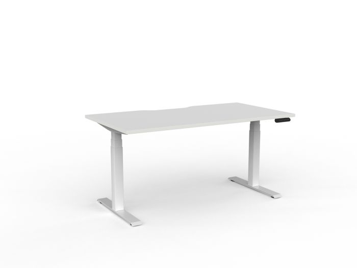 Velocity Electric 3-Column Individual Desk - Scallop