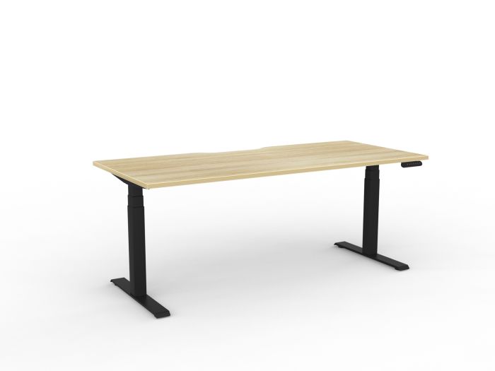 Velocity Electric 3-Column Individual Desk - Scallop