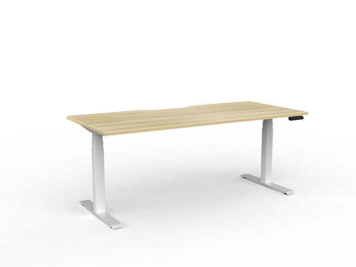 Velocity Electric 3-Column Individual Desk - Scallop