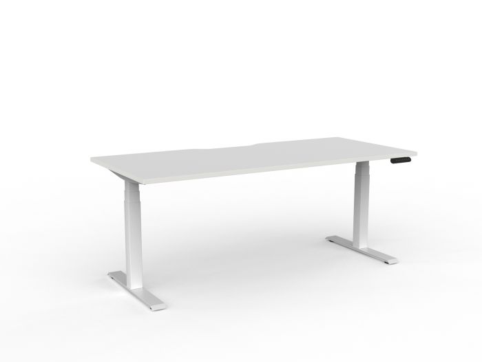 Velocity Electric 3-Column Individual Desk - Scallop