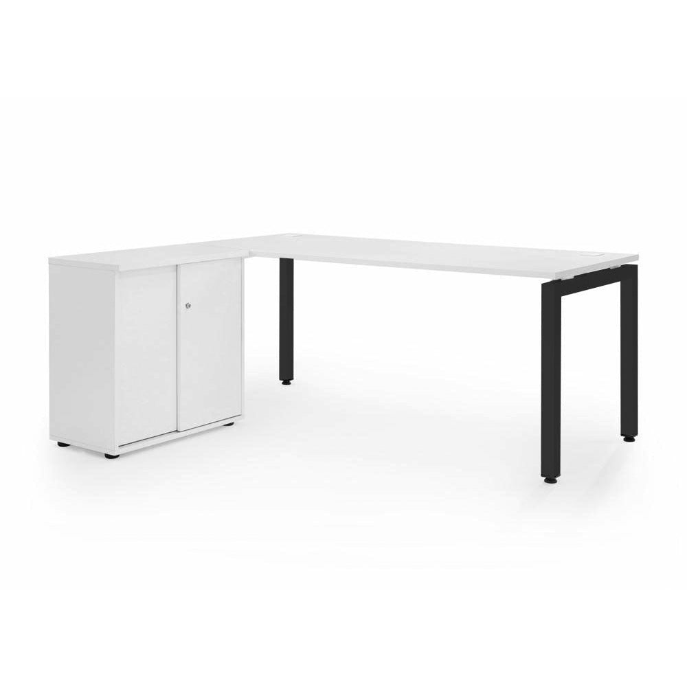Ultimo Desk & Storage Combos White Standard Metal Leg