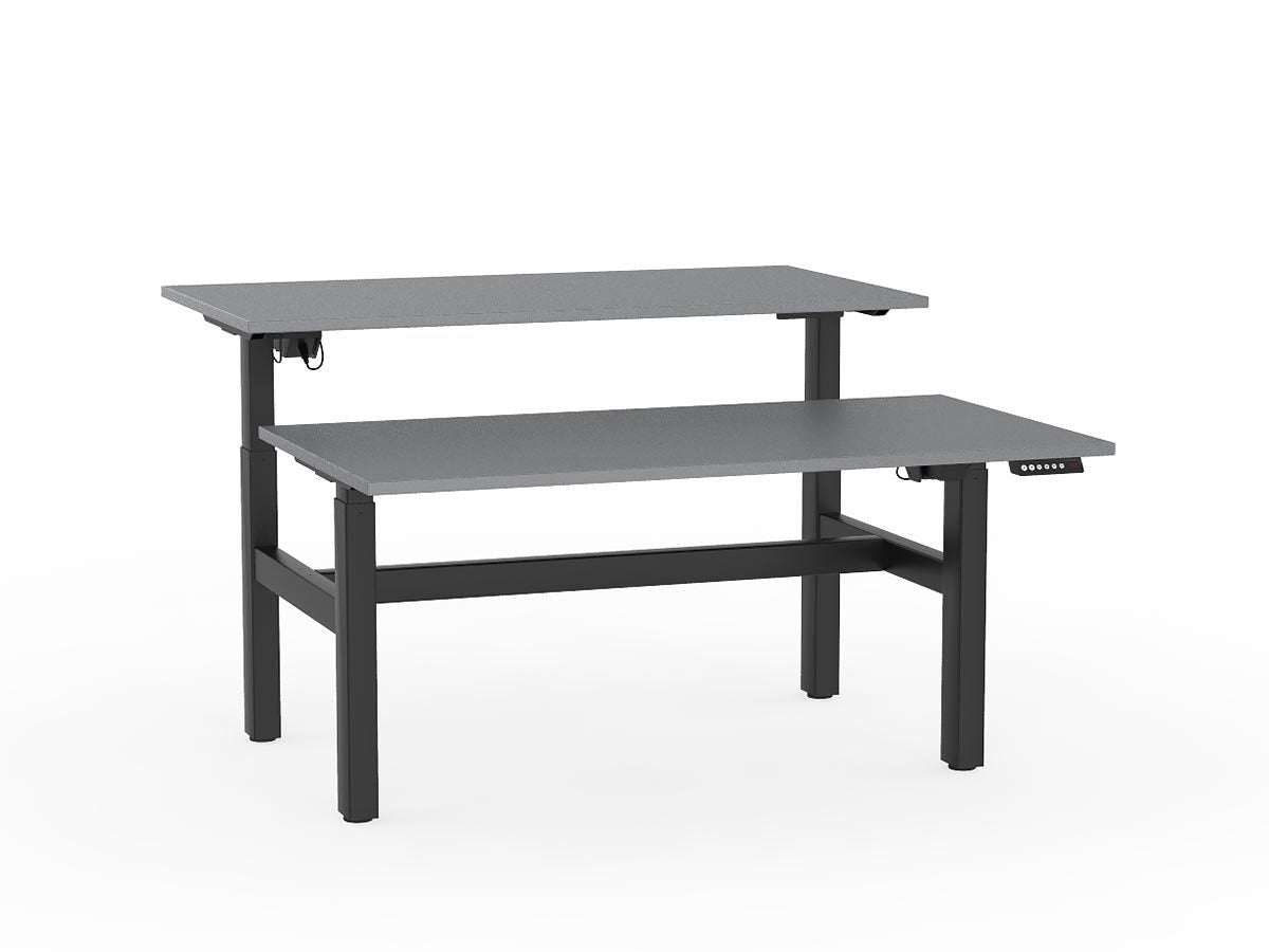 double sided electric height adjustable standing desk