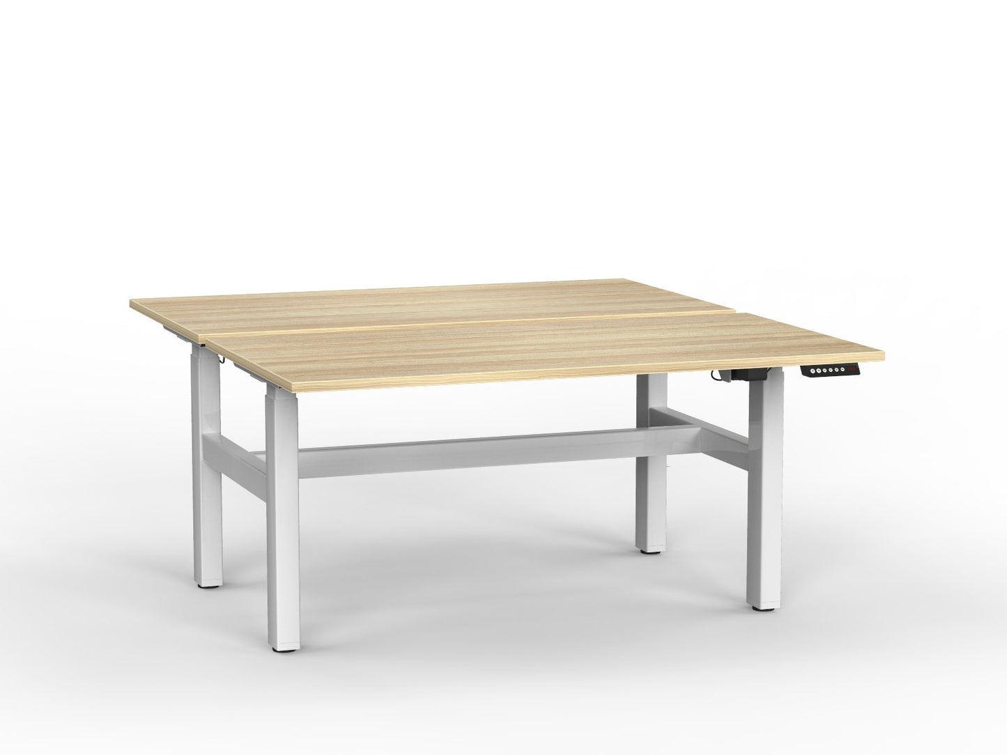 double sided electric height adjustable standing desk