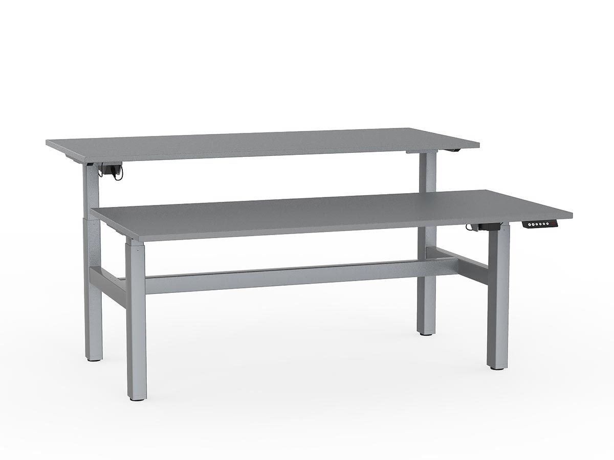 double sided electric height adjustable standing desk