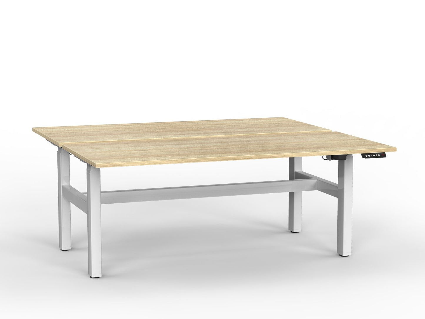 double sided electric height adjustable standing desk