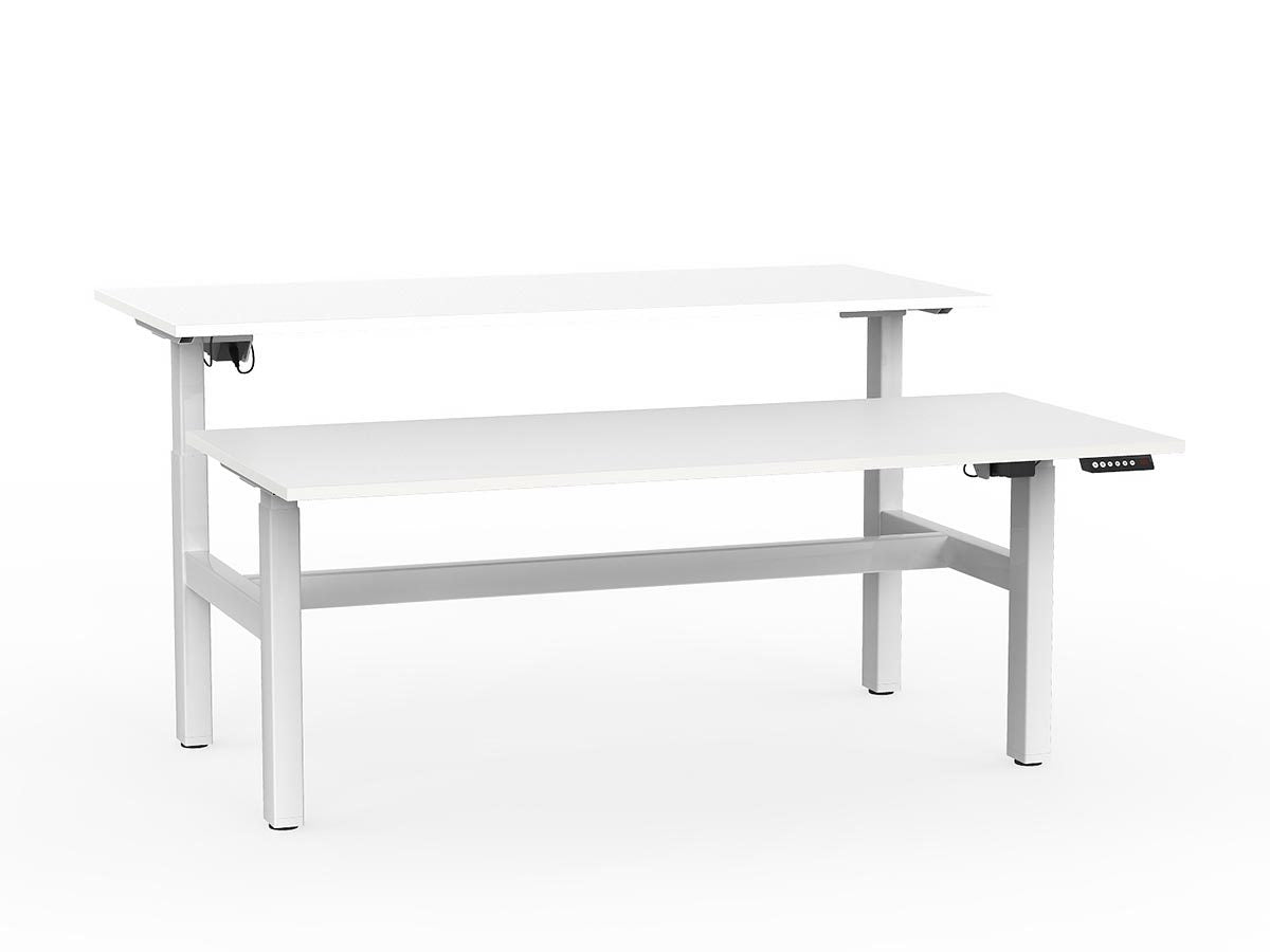 double sided electric height adjustable standing desk
