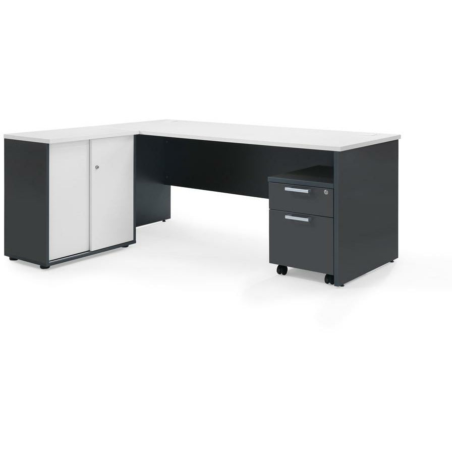 Milan Office Desk and Storage Combo Desk Workstation