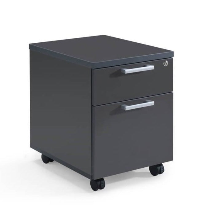 Milan Dark Grey Mobile Filing Cabinet