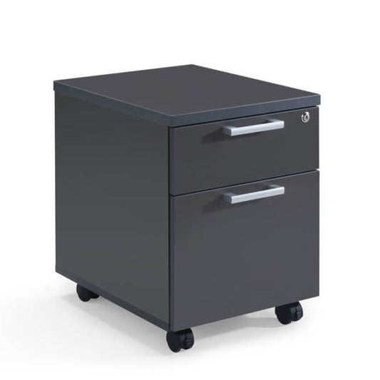 Milan Dark Grey Mobile Filing Cabinet