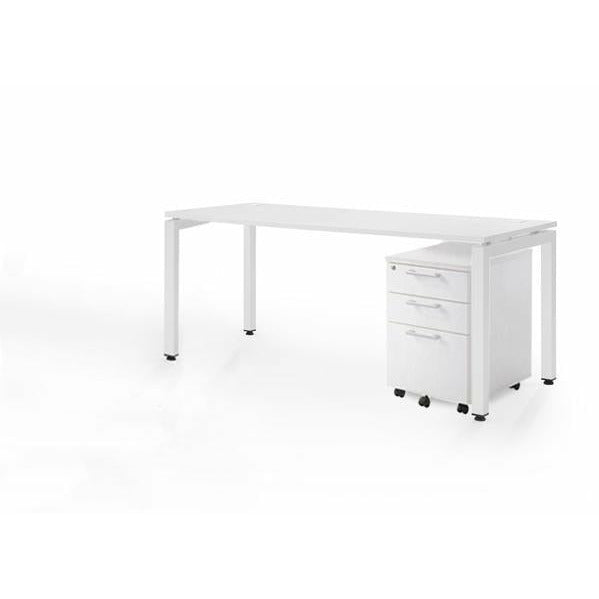 Ultimo Desk & Storage Combos White Standard Metal Leg