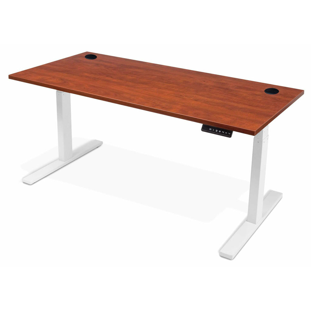 Standing Desk Cherry Top White Legs