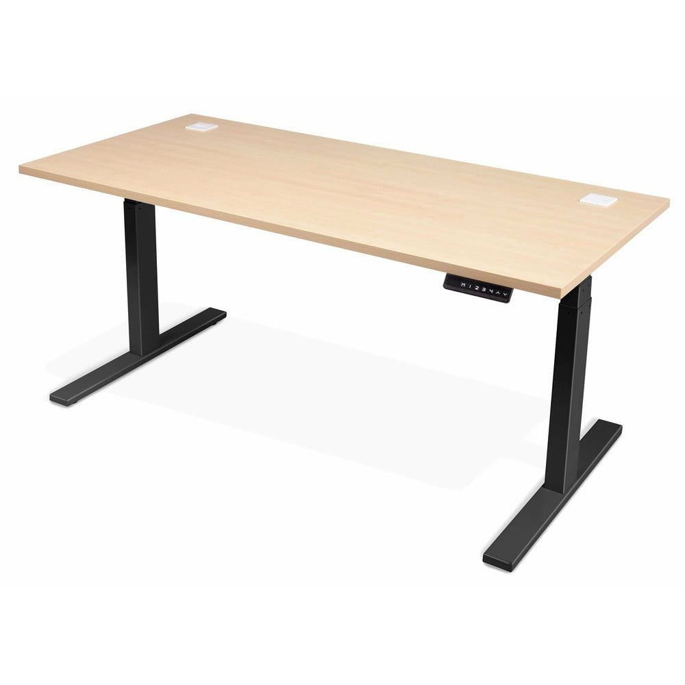 Standing Desk Maple desktop Black Legs
