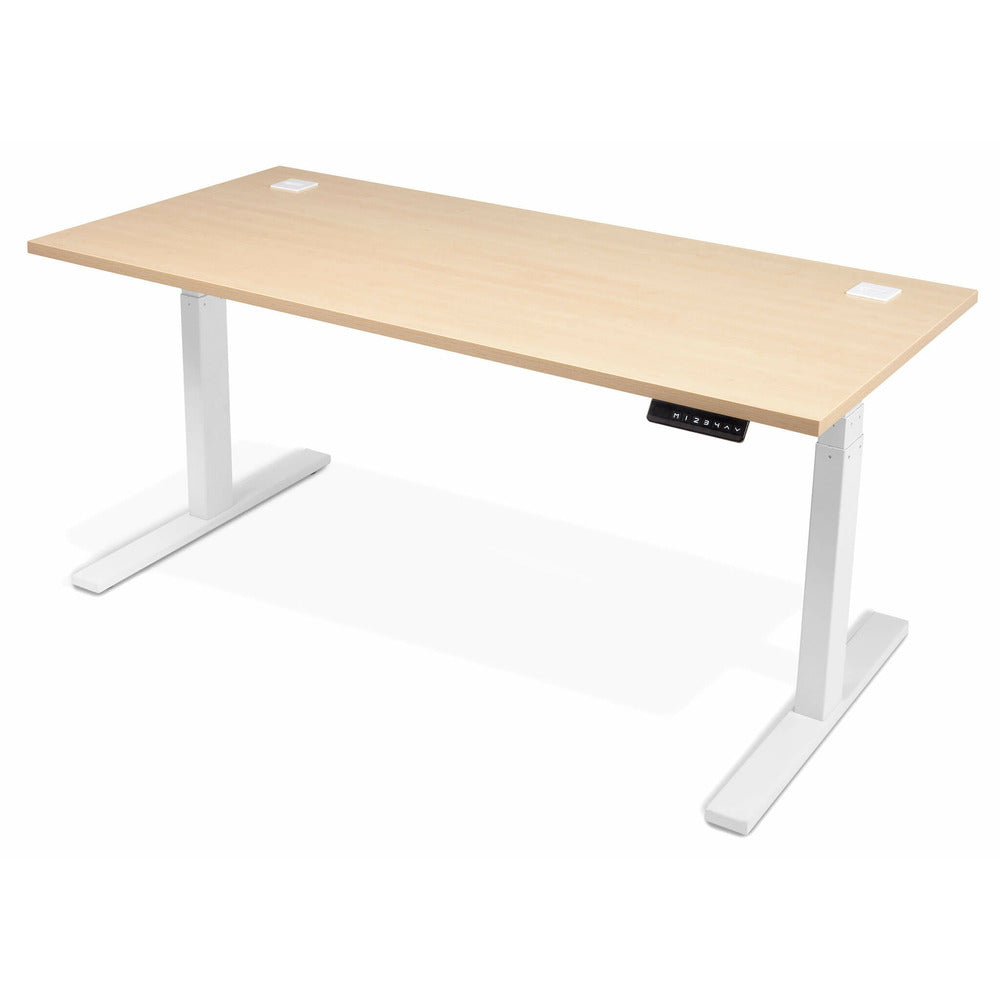 Standing Desk Maple Top White Legs