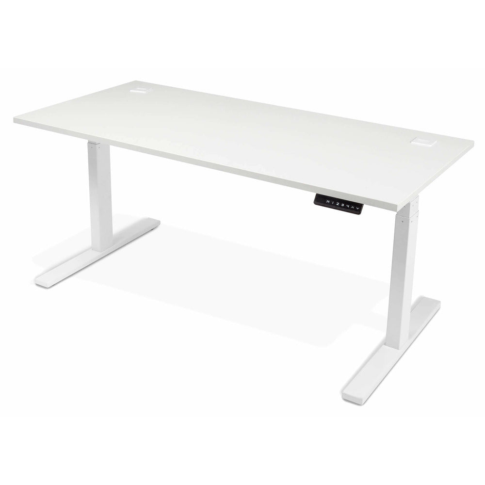 Standing Desk White Top White Legs