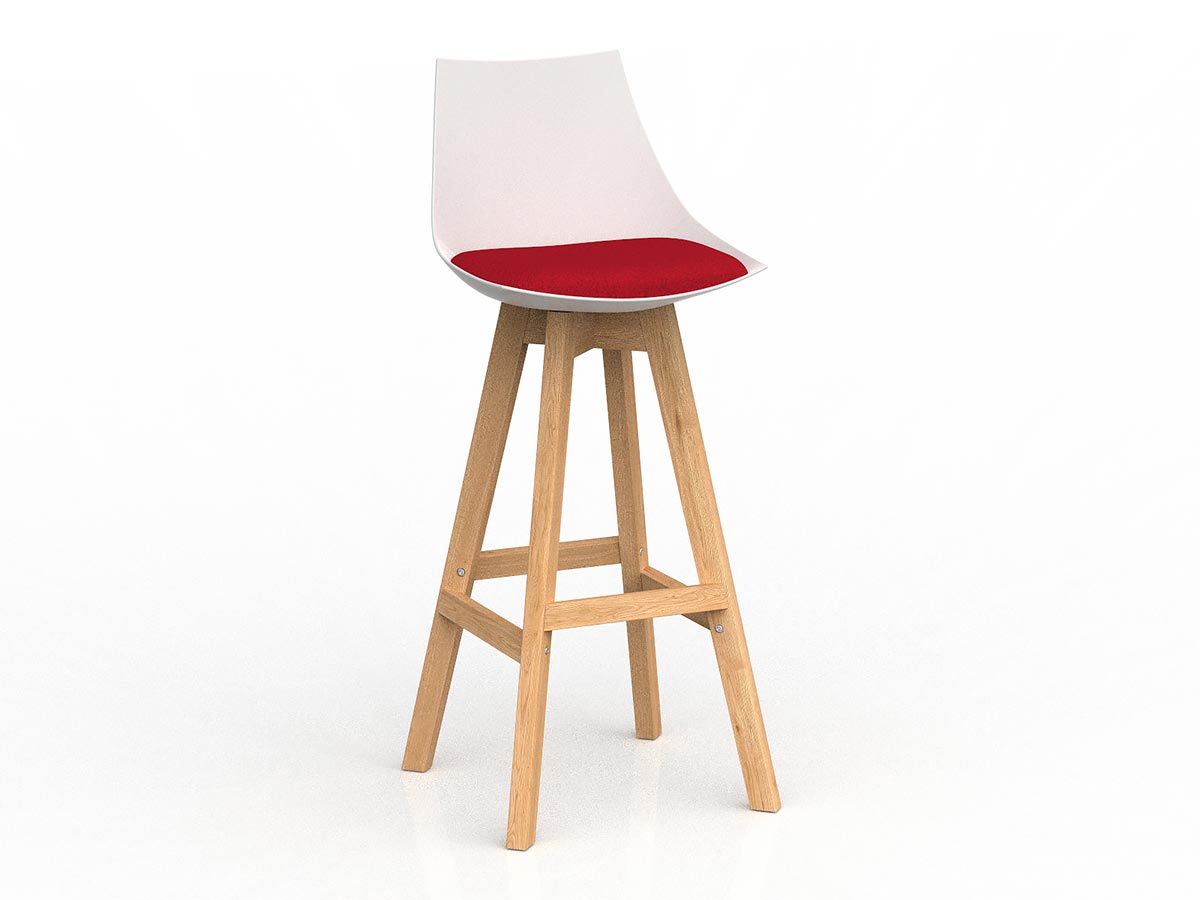 Luna Wooden Leg Barstool